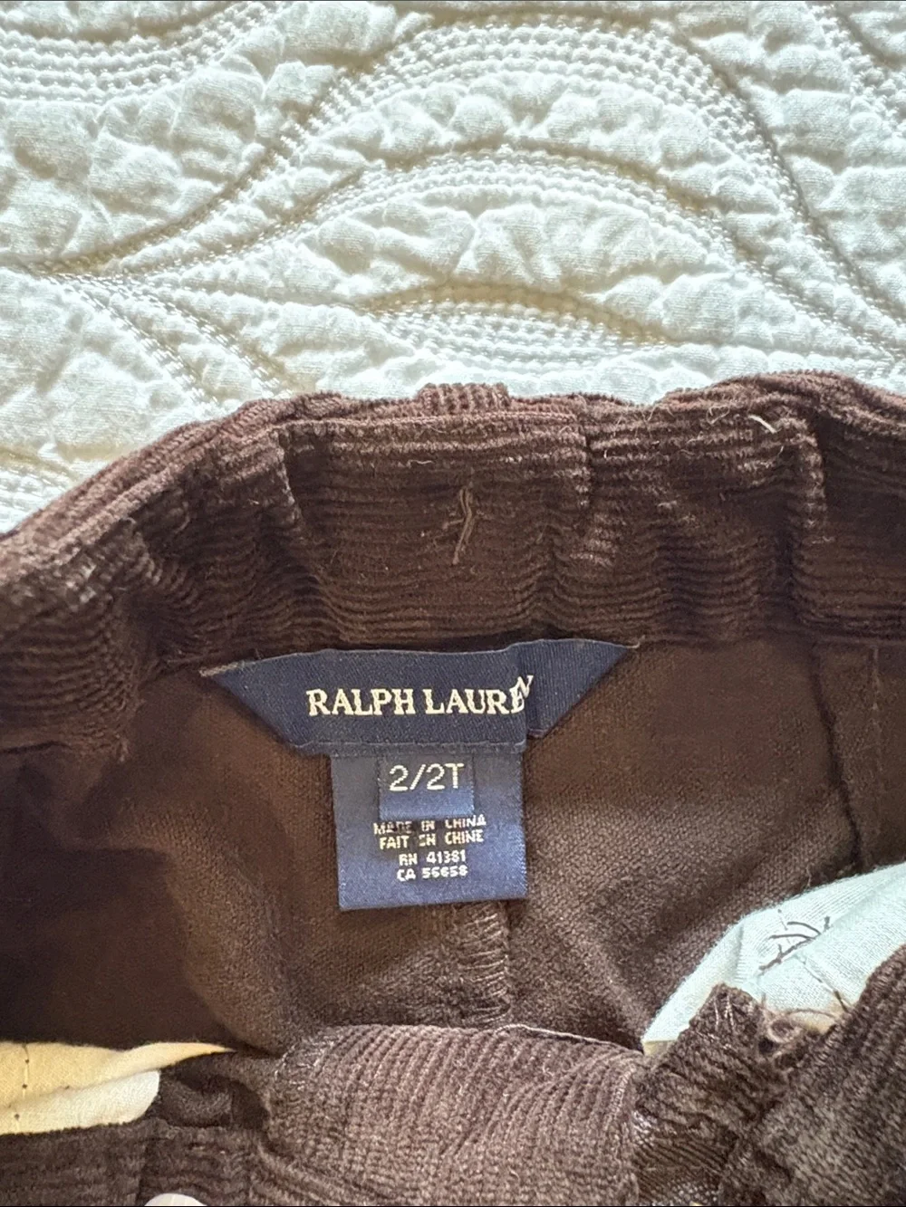 Ralph Lauren Dark Brown Corduroy Riding Pants